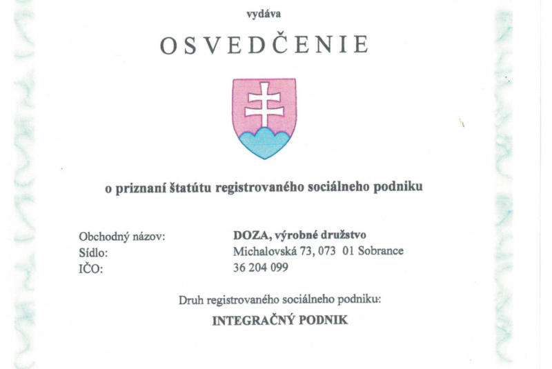 Registrovaný sociálny podnik Registrovaný sociálny podnik